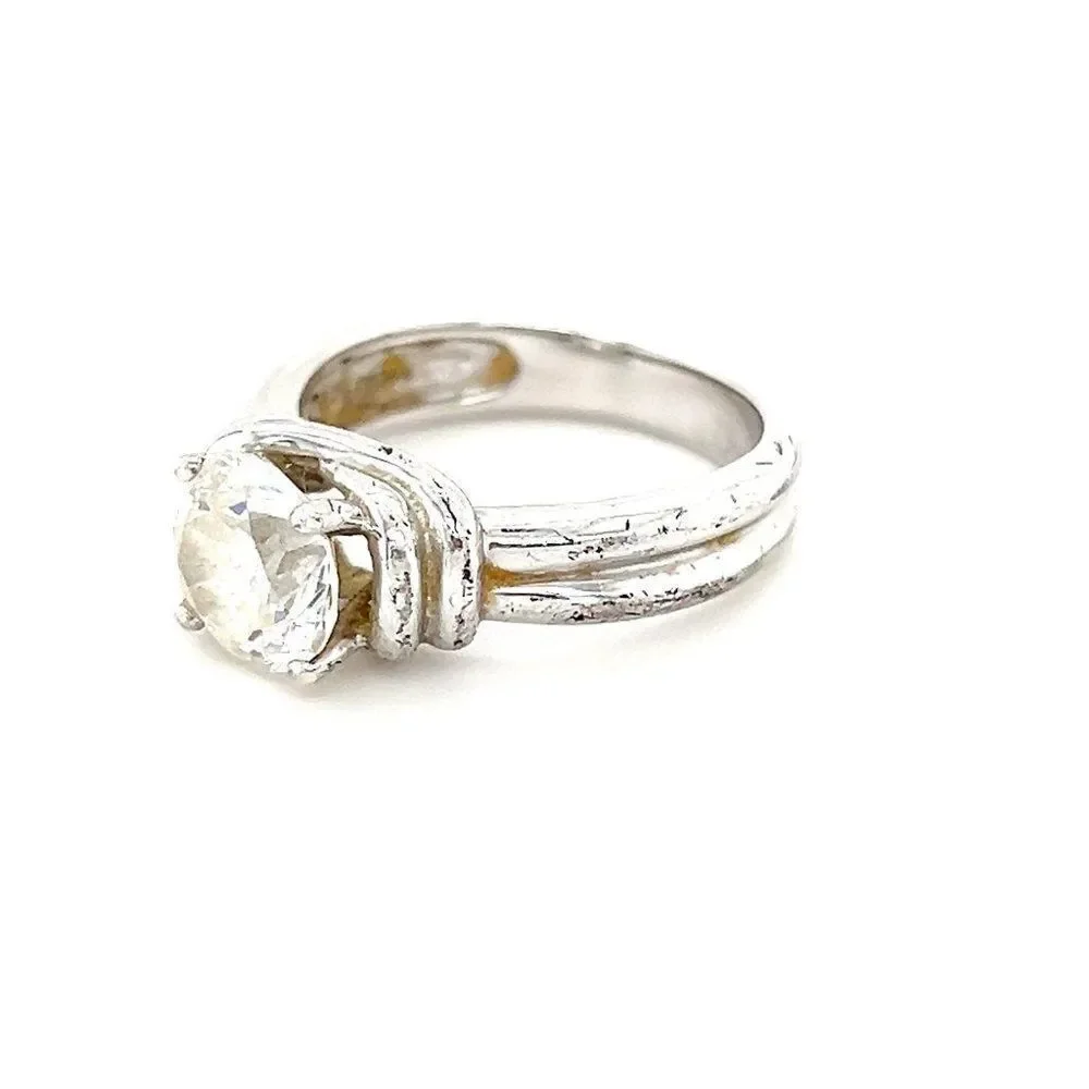 ❌Round‎ Cz Sterling Silver 925 Ring